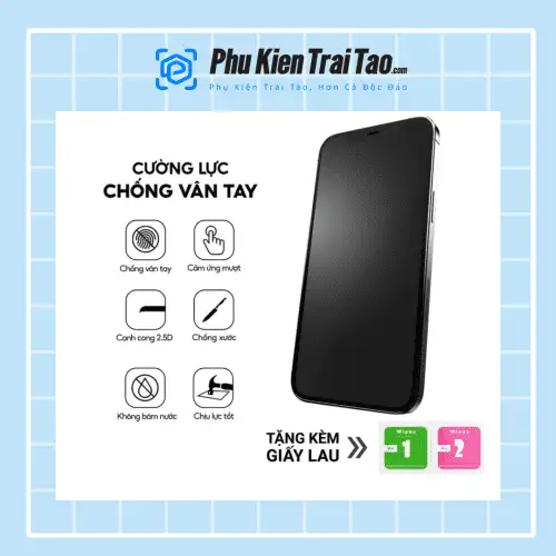 Cường lực iPhone chống vân tay